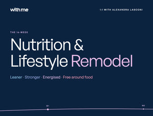 16-week Nutrition & Lifestyle Remodel – 1:1 coaching with Alexandra Lasconi